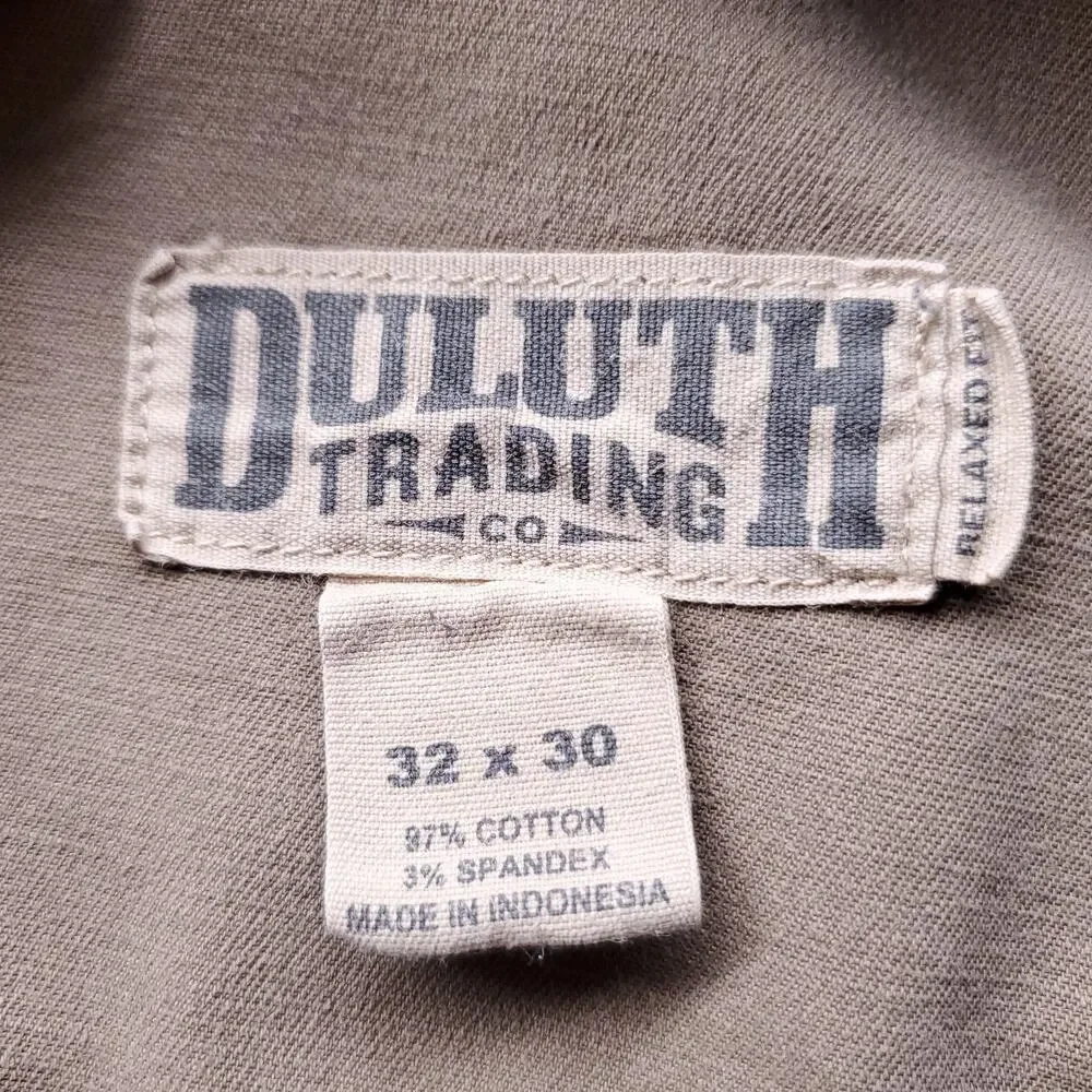 Duluth Flex Ballroom Khaki Pants Men 32x30 Beige Stretch Straight Leg Work